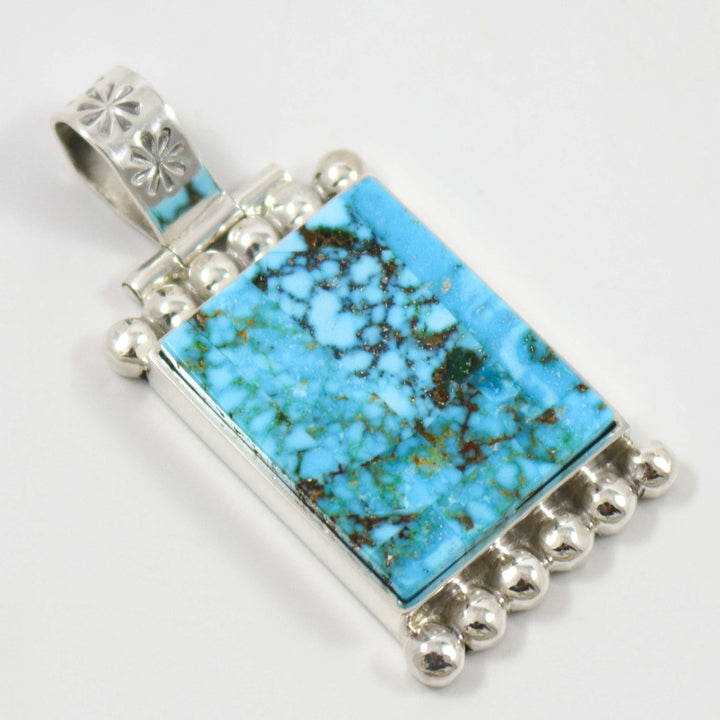 Ithaca Peak Turquoise Pendant by Bryon Yellowhorse - Garland's