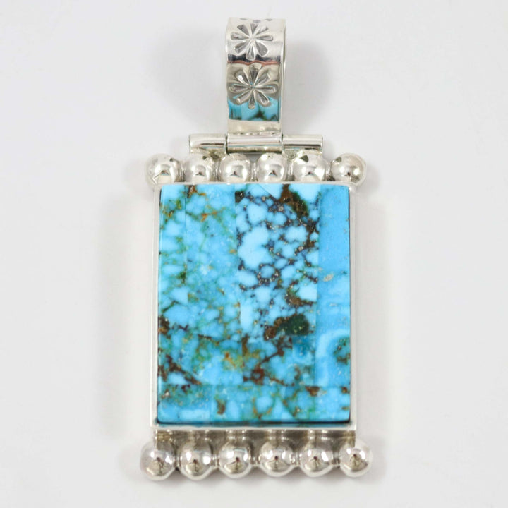 Ithaca Peak Turquoise Pendant by Bryon Yellowhorse - Garland's
