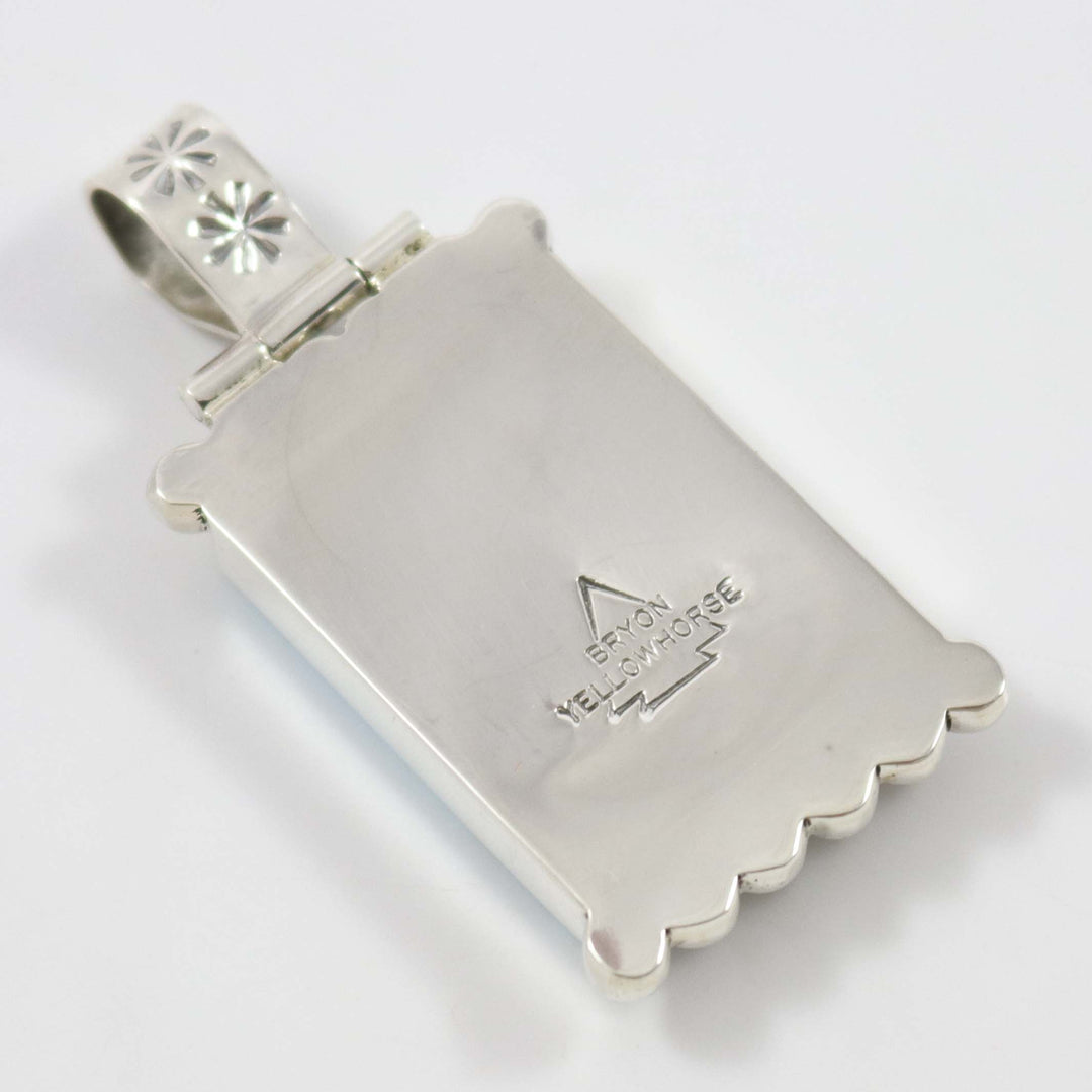 Ithaca Peak Turquoise Pendant by Bryon Yellowhorse - Garland's
