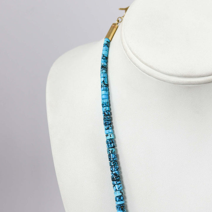 Kingman Turquoise and Gold Necklace by Piki Wadsworth - Garland's