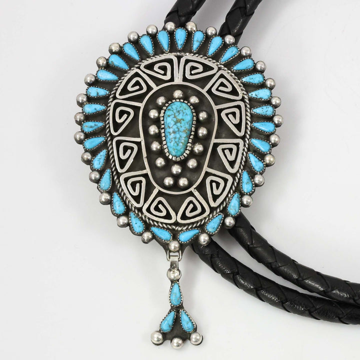 Kingman Turquoise Bola Tie by Billy Betoney - Garland's