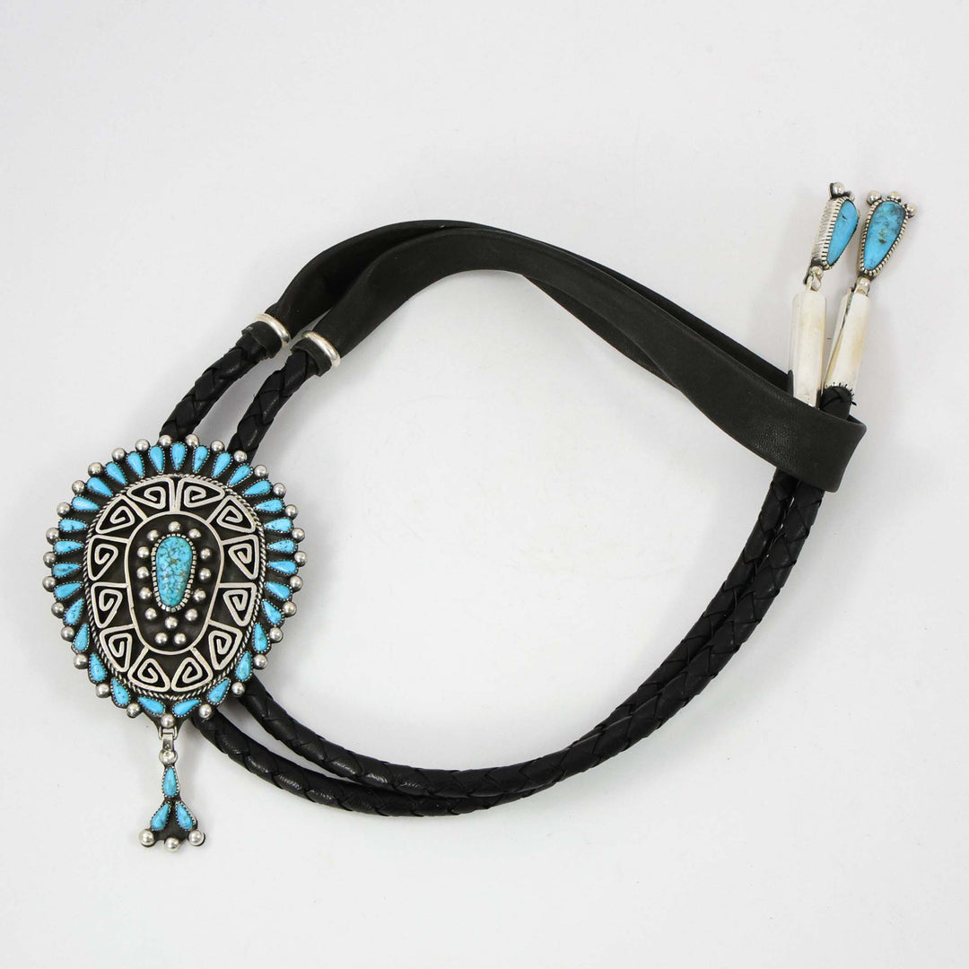Kingman Turquoise Bola Tie by Billy Betoney - Garland's