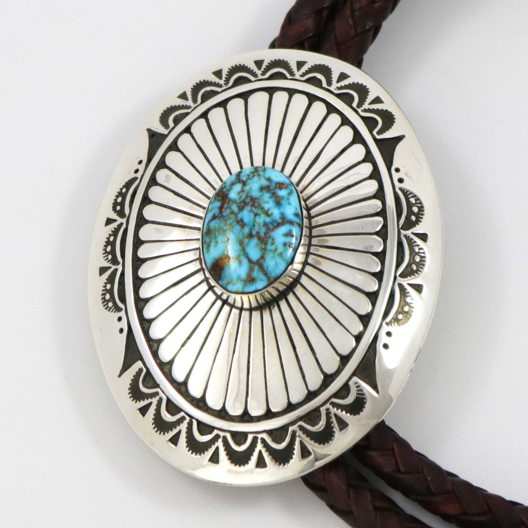 Kingman Turquoise Bola Tie by Charlie John - Garland's