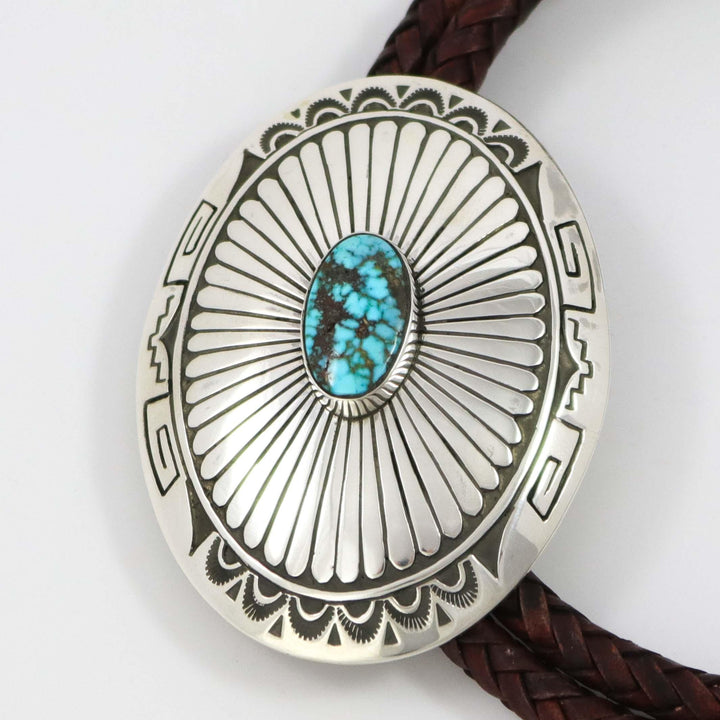 Kingman Turquoise Bola Tie by Charlie John - Garland's