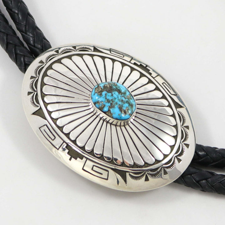 Kingman Turquoise Bola Tie by Charlie John - Garland's