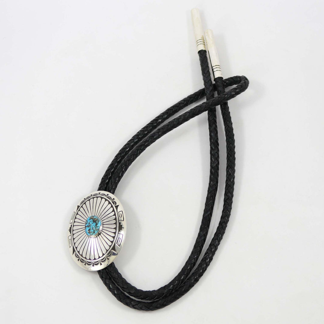 Kingman Turquoise Bola Tie by Charlie John - Garland's
