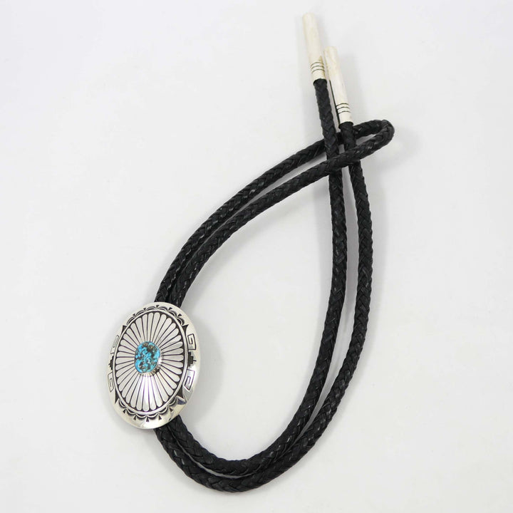 Kingman Turquoise Bola Tie by Charlie John - Garland's