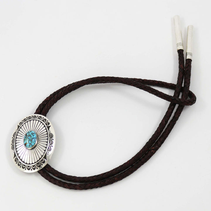 Kingman Turquoise Bola Tie by Charlie John - Garland's