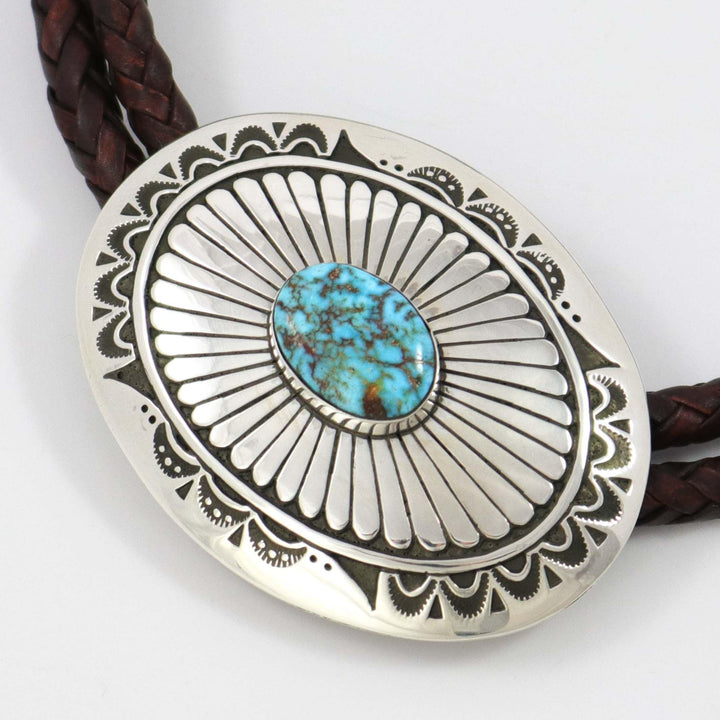 Kingman Turquoise Bola Tie by Charlie John - Garland's