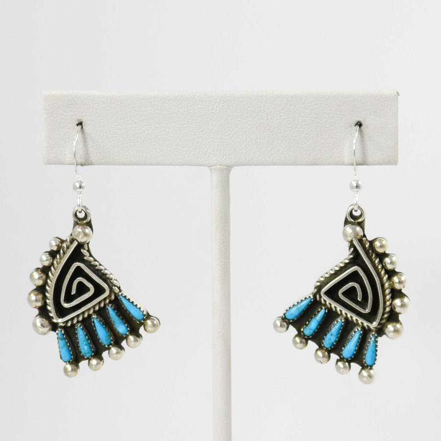 Kingman Turquoise Earrings by Billy Betoney - Garland's