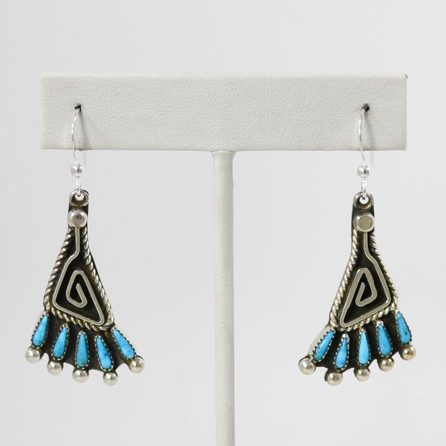 Kingman Turquoise Earrings by Billy Betoney - Garland's