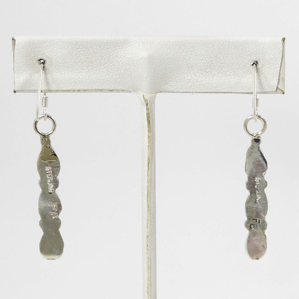 Kingman Turquoise Earrings by Fannie Begay - Garland's
