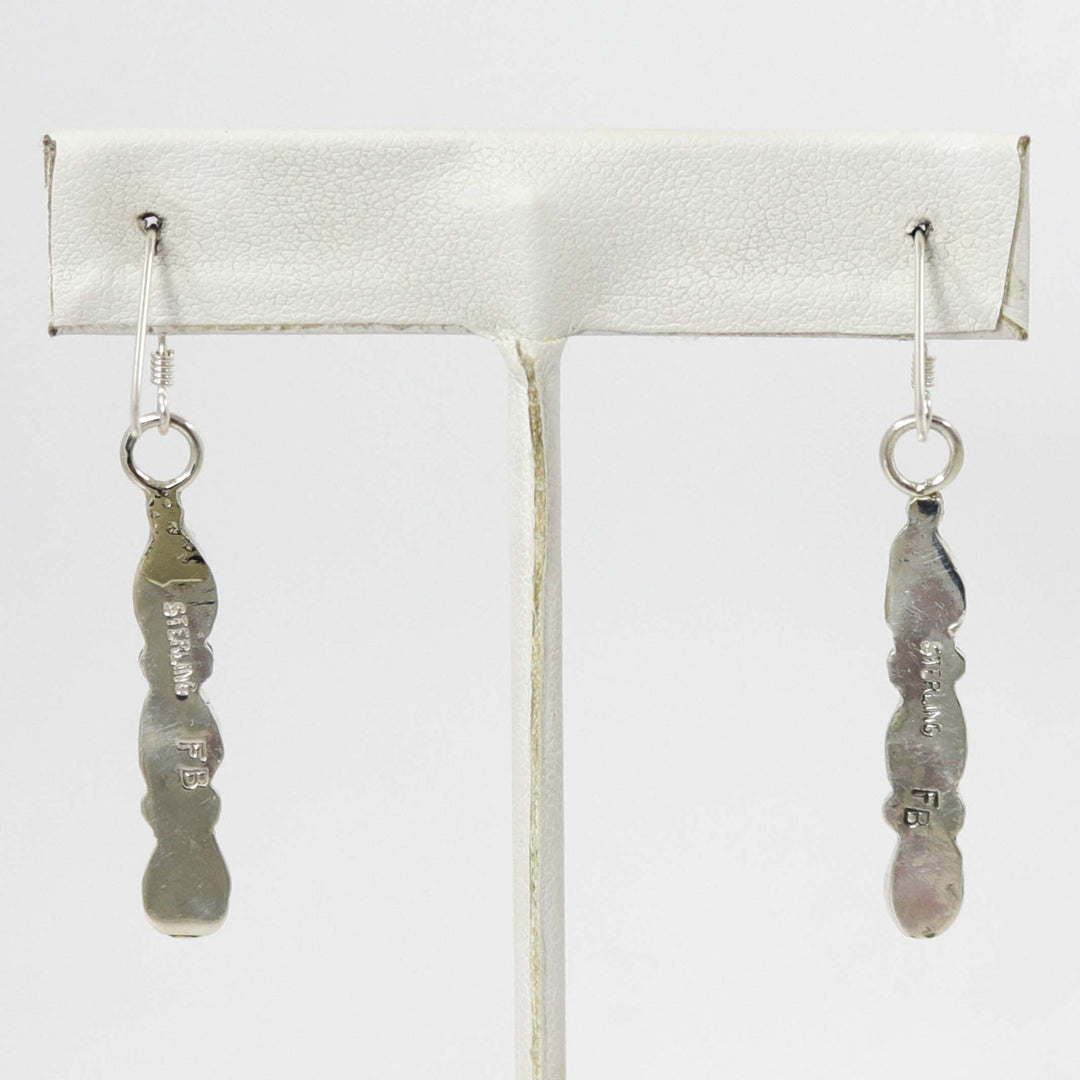 Kingman Turquoise Earrings by Fannie Begay - Garland's