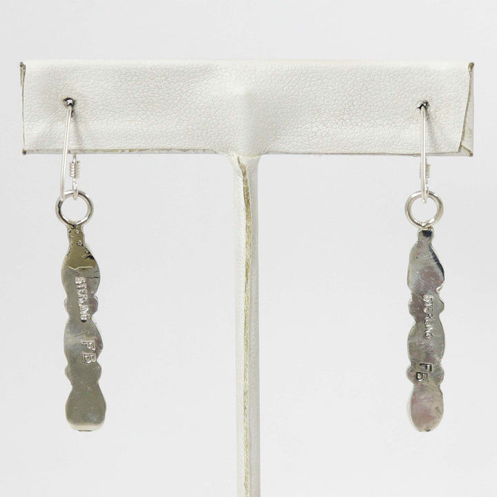Kingman Turquoise Earrings by Fannie Begay - Garland's
