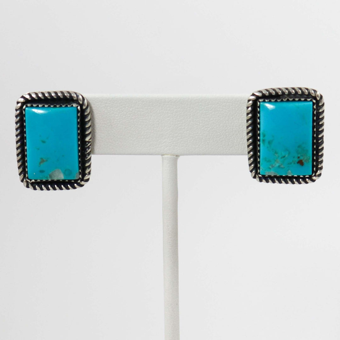 Kingman Turquoise Earrings by Jeanette Dale - Garland's
