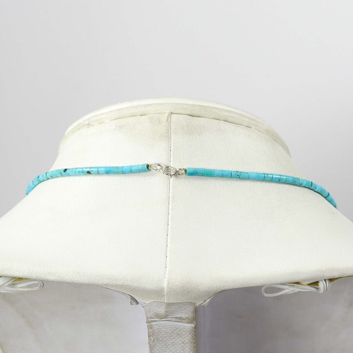 Kingman Turquoise Heishi Necklace by Joe Jr. and Valerie Calabaza - Garland's