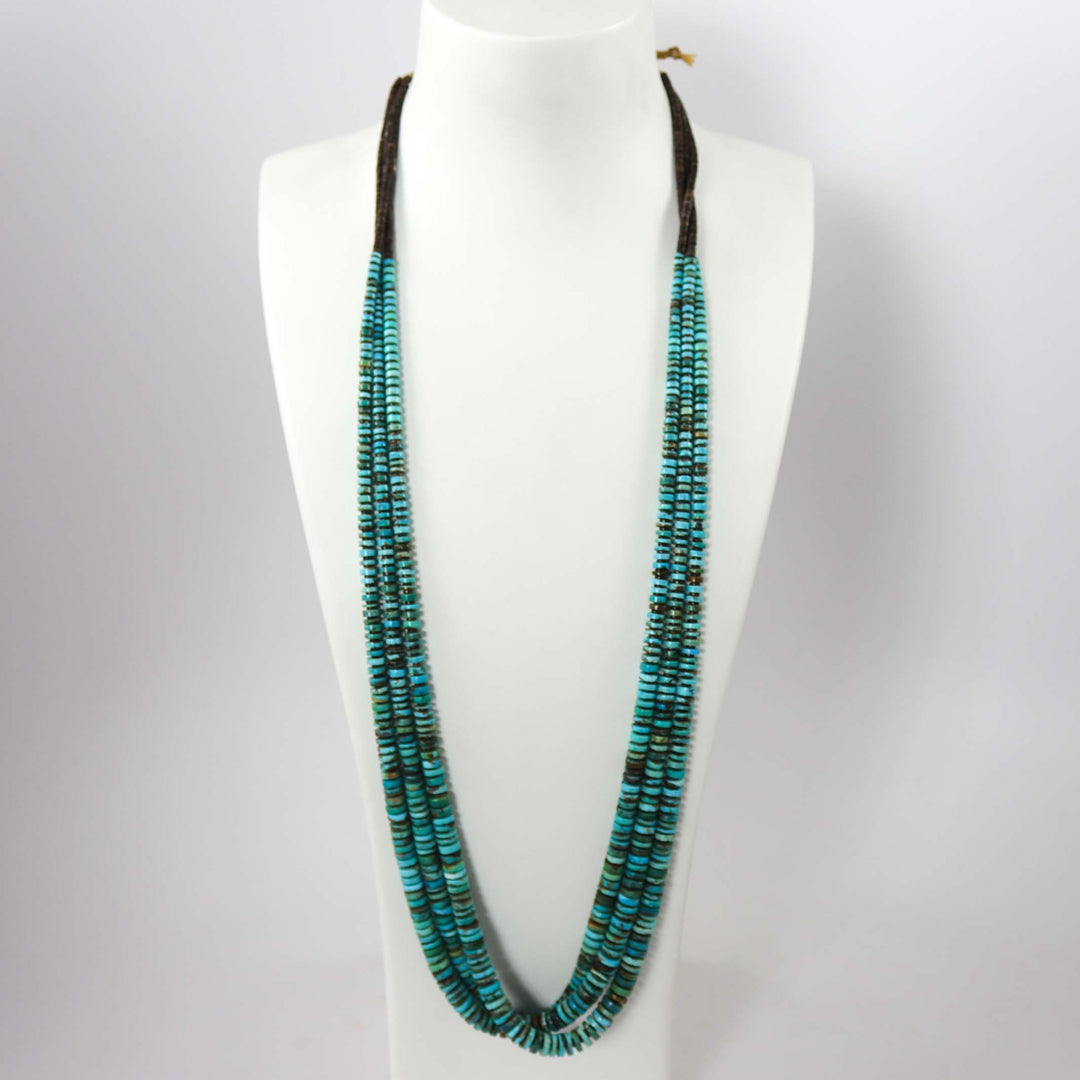 Kingman Turquoise Necklace by Raymond Tenorio - Garland's