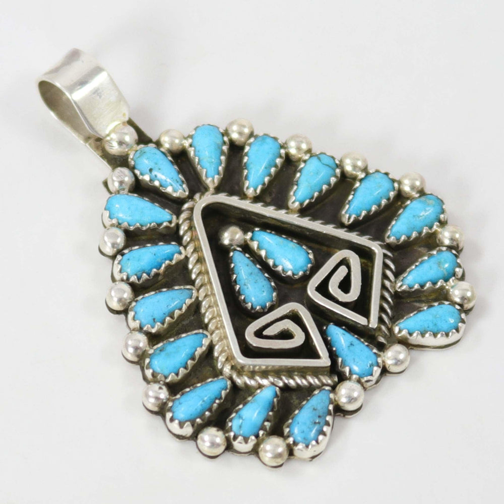 Kingman Turquoise Pendant by Billy Betoney - Garland's