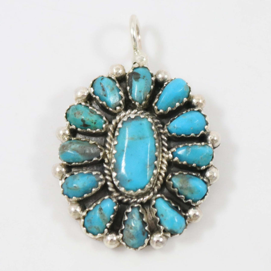 Kingman Turquoise Pendant by Fannie Begay - Garland's