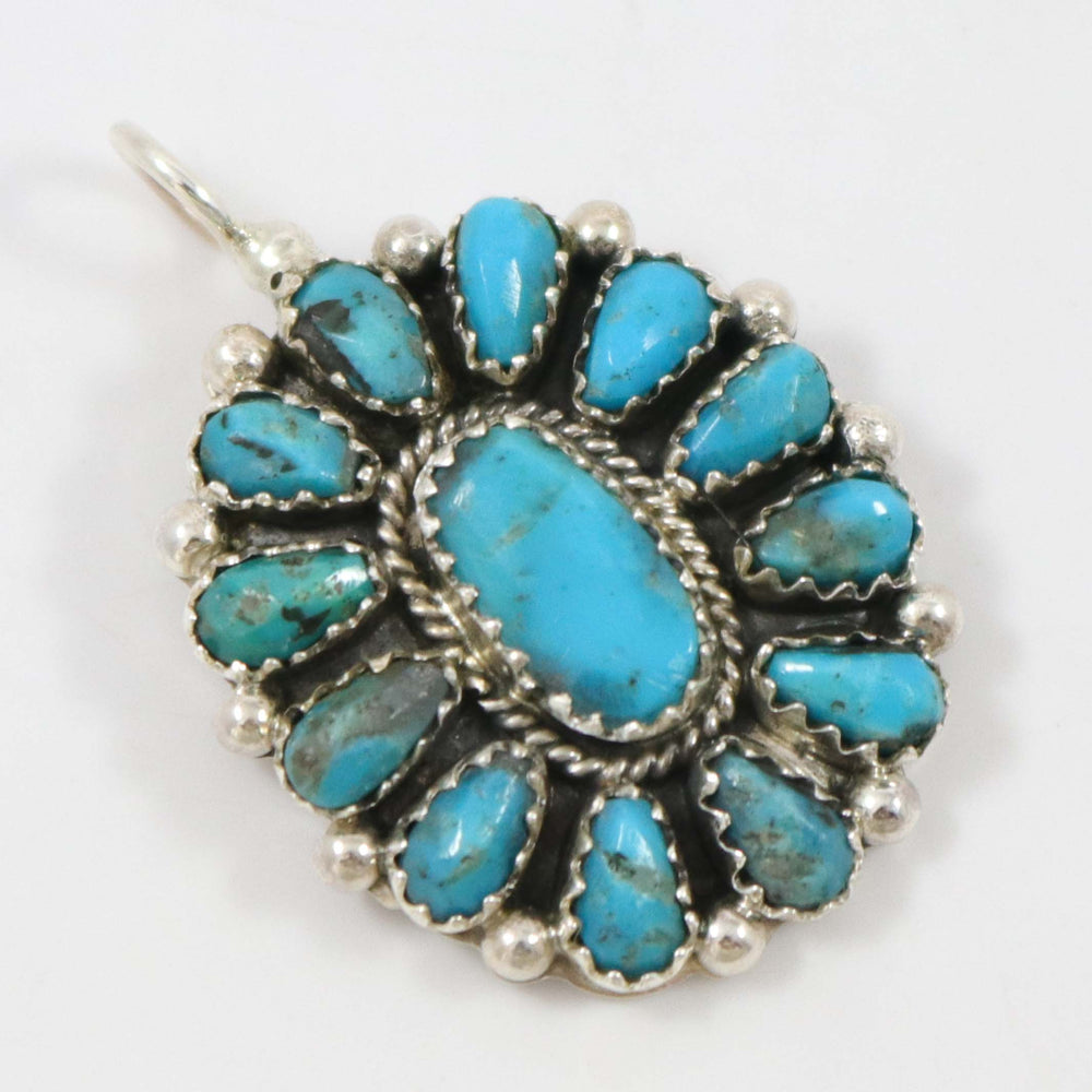 Kingman Turquoise Pendant by Fannie Begay - Garland's