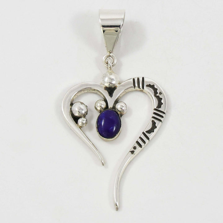 Lapis Heart Pendant by Norman Woody - Garland's