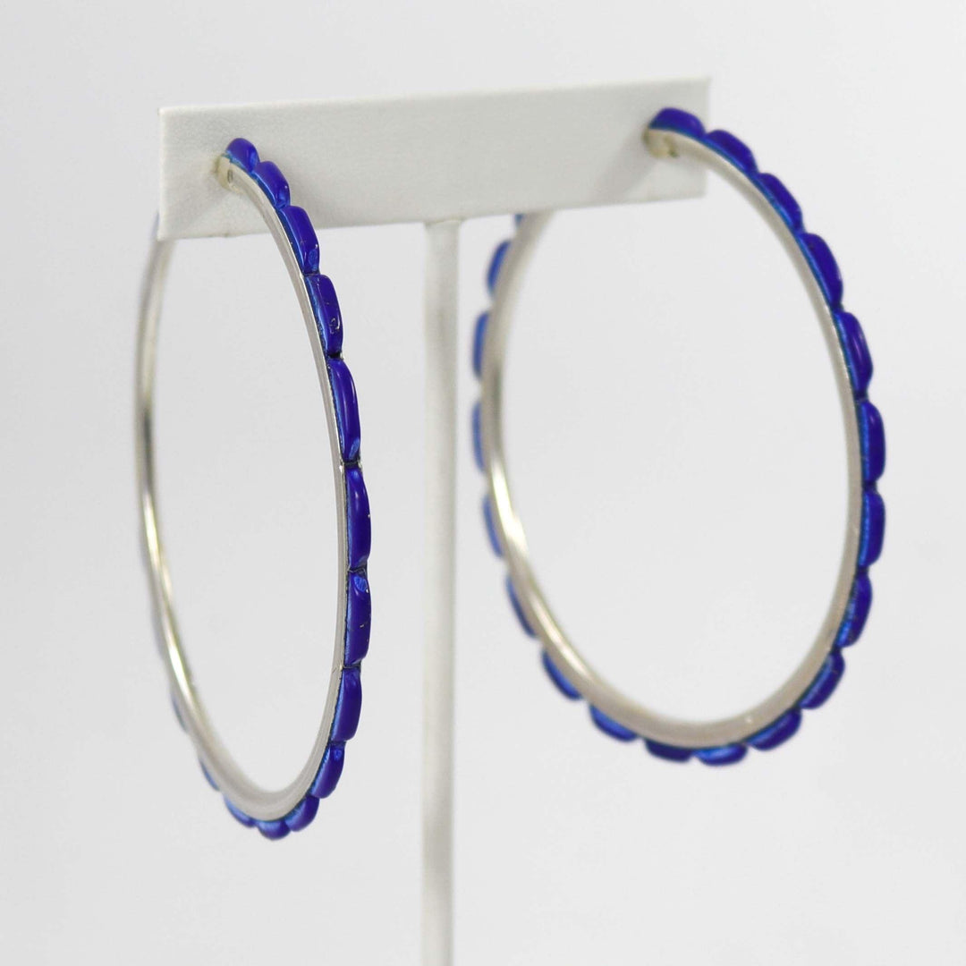Lapis Hoop Earrings by Federico - Garland's