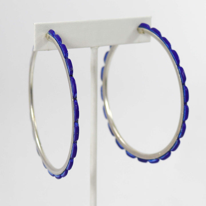 Lapis Hoop Earrings by Federico - Garland's