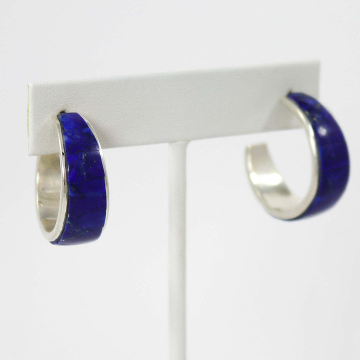 Lapis Hoop Earrings by Noah Pfeffer - Garland's