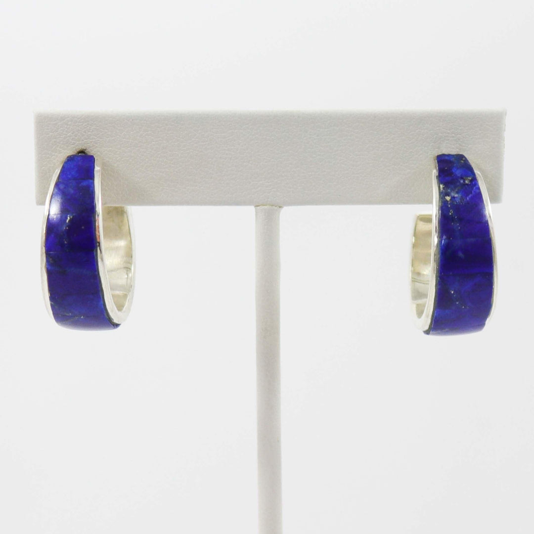 Lapis Hoop Earrings by Noah Pfeffer - Garland's