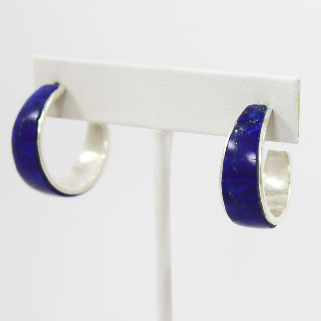 Lapis Hoop Earrings by Noah Pfeffer - Garland's