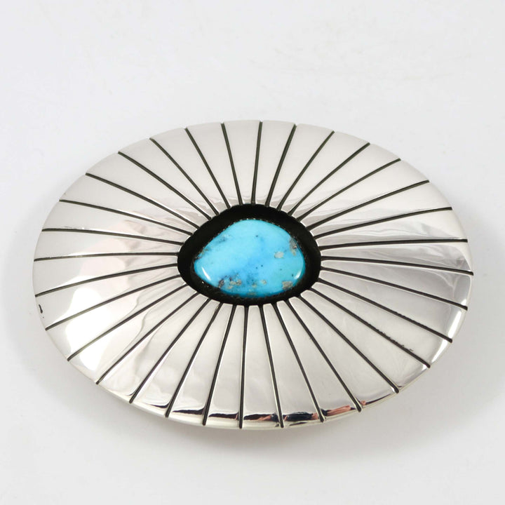 Morenci Turquoise Buckle by Danny Jackson - Garland's