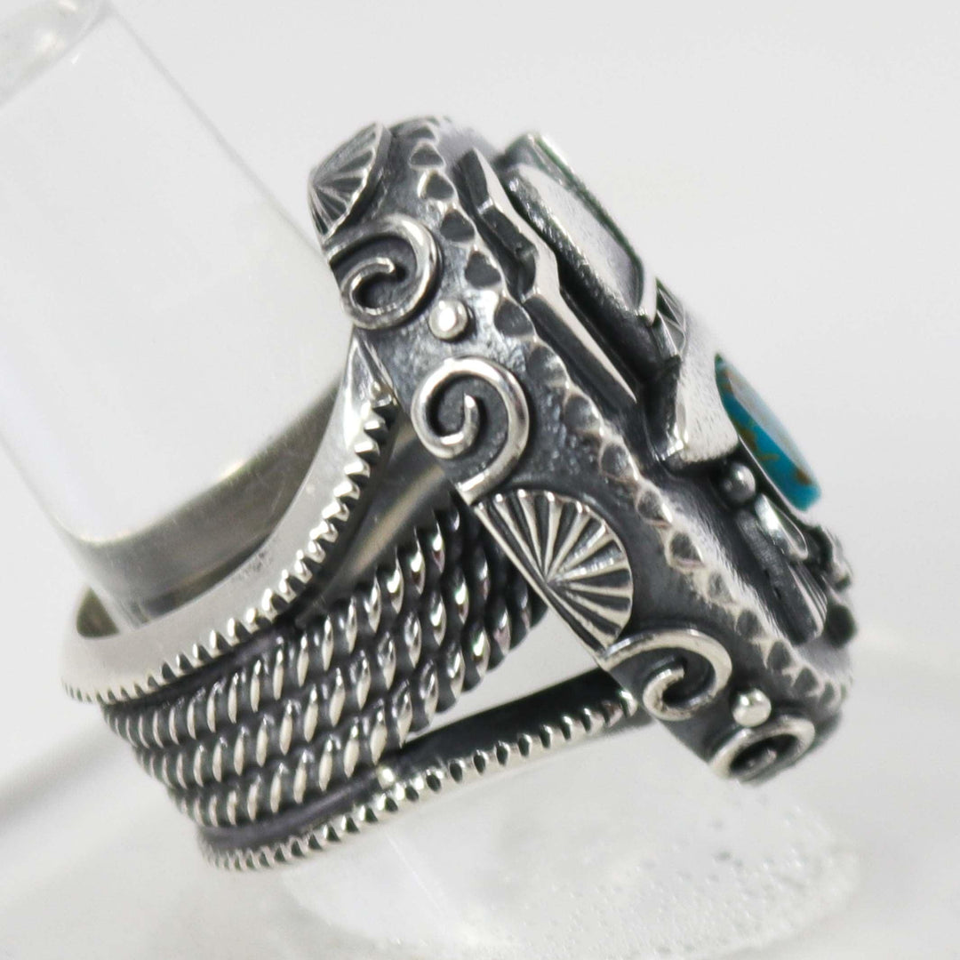 Morenci Turquoise Ring by Curtis Pete - Garland's