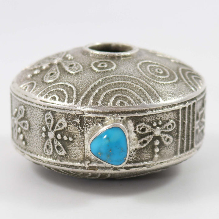 Morenci Turquoise Seed Jar by Joel Pajarito - Garland's