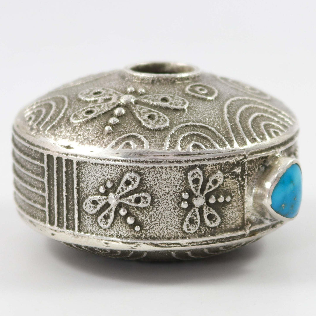 Morenci Turquoise Seed Jar by Joel Pajarito - Garland's