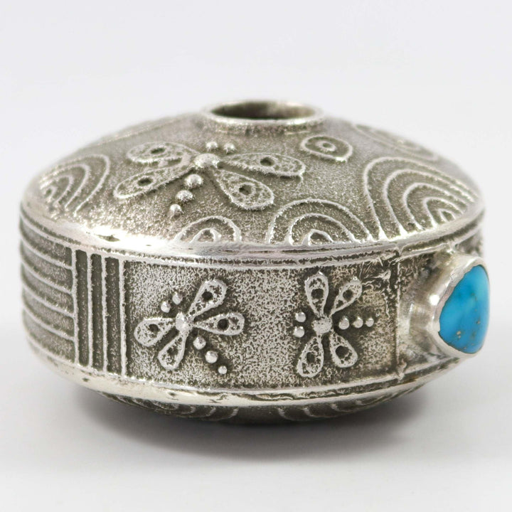 Morenci Turquoise Seed Jar by Joel Pajarito - Garland's