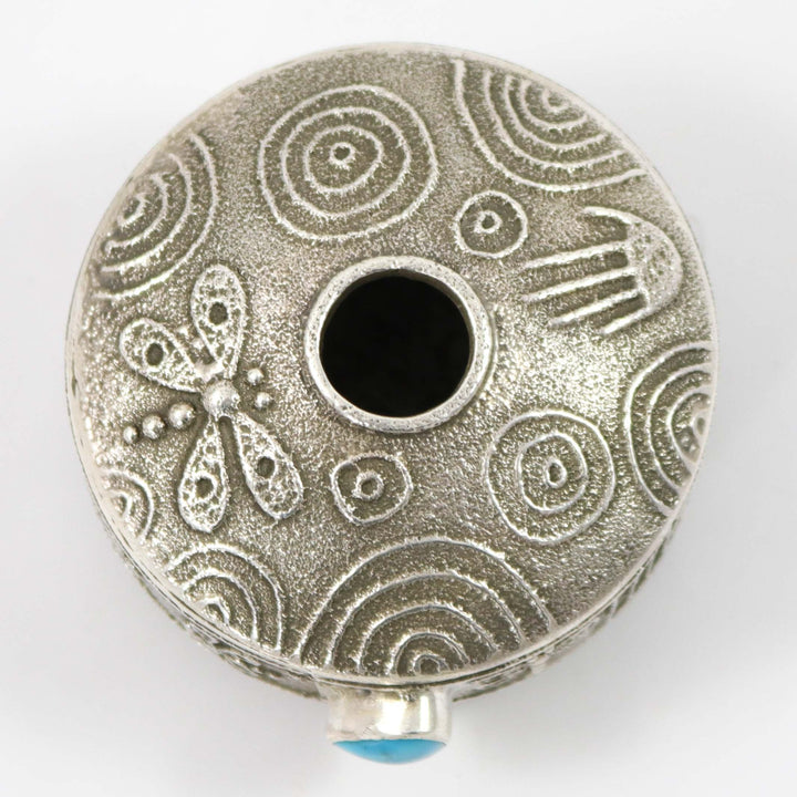 Morenci Turquoise Seed Jar by Joel Pajarito - Garland's