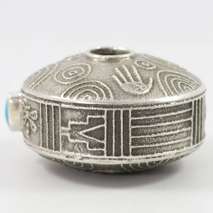 Morenci Turquoise Seed Jar by Joel Pajarito - Garland's