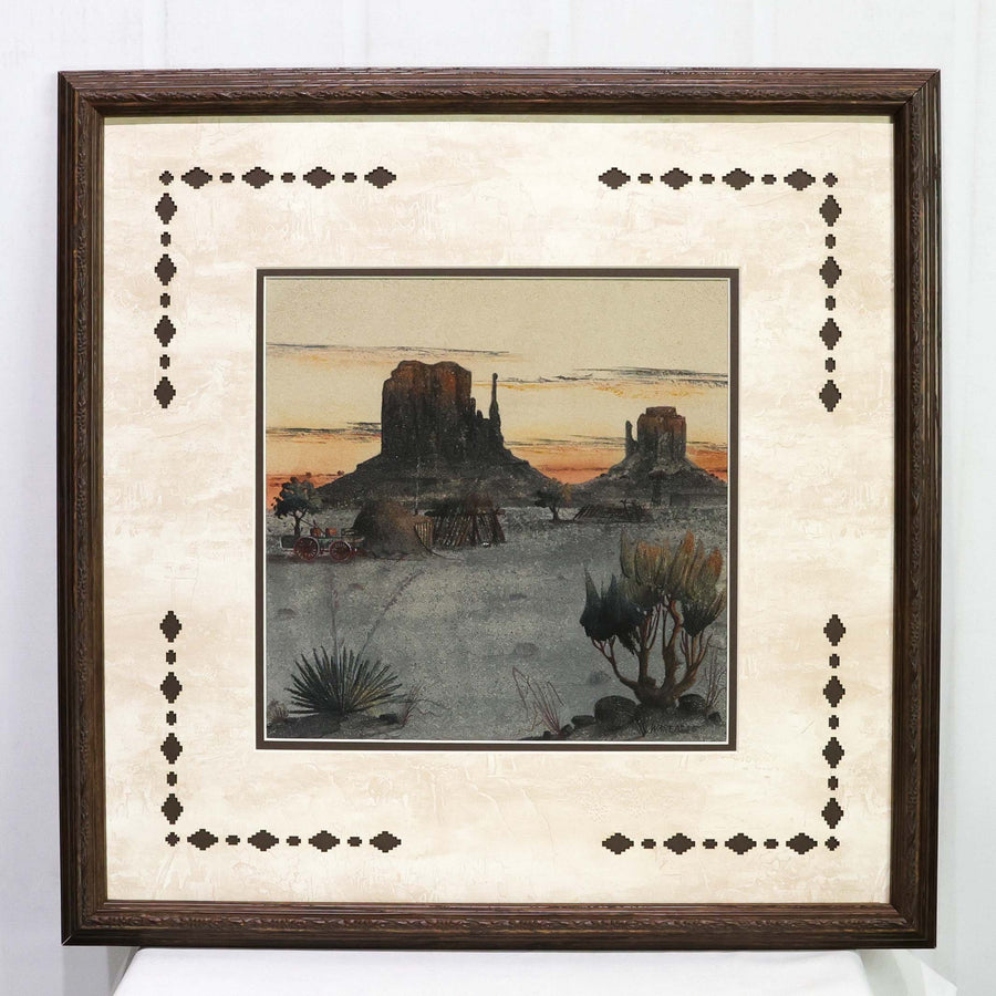"Morning in Monument Valley" Sandpainting by Harvey Begay - Garland's