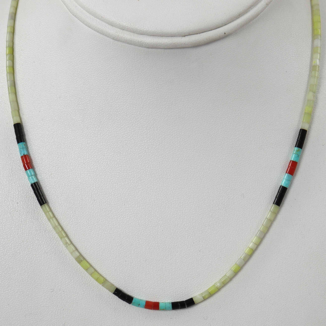 Multi-Stone Heishi Necklace by Joe Jr. and Valerie Calabaza - Garland's