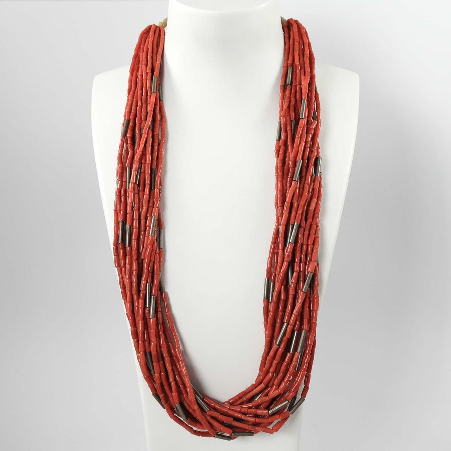 Multi-Strand Coral Necklace by Vintage Collection - Garland's