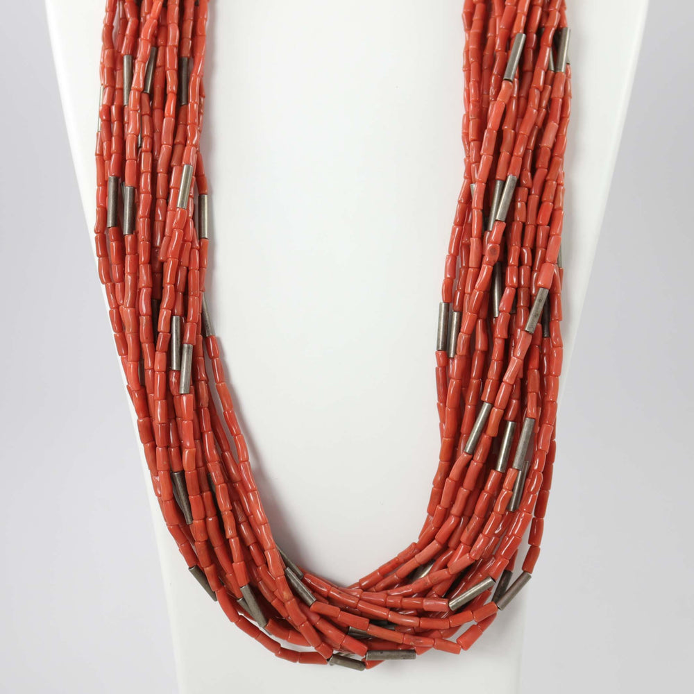 Multi-Strand Coral Necklace by Vintage Collection - Garland's