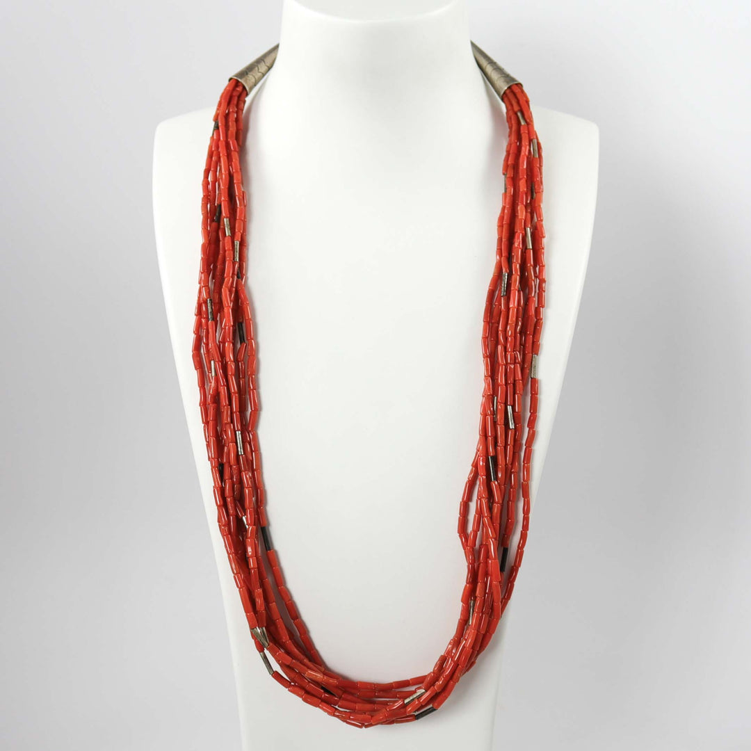 Multi-Strand Coral Necklace by Vintage Collection - Garland's