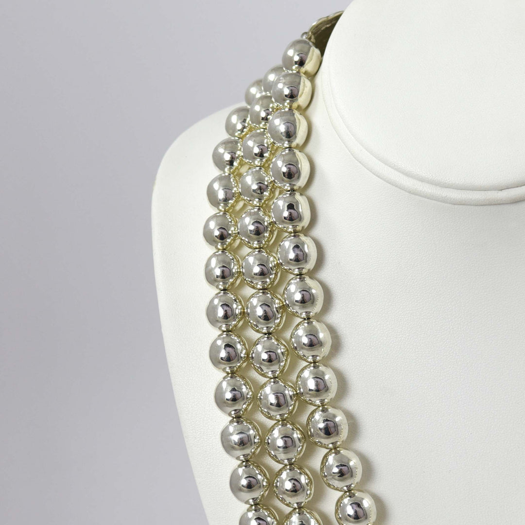 Navajo Pearl Waterfall Necklace by Debbie Silversmith - Garland's