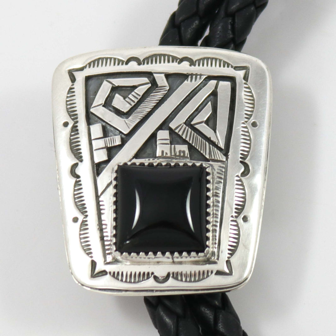 Onyx Bola Tie by Peter Nelson - Garland's