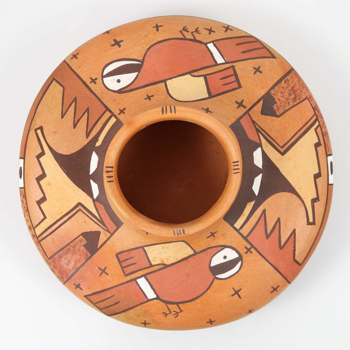Prehistoric Parrot Pot by Kyle Kootswatewa - Garland's