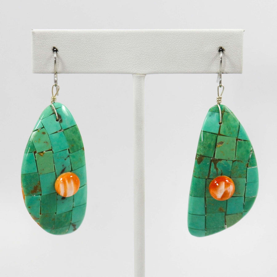 Shell Inlay Earrings by Joe Jr. and Valerie Calabaza - Garland's