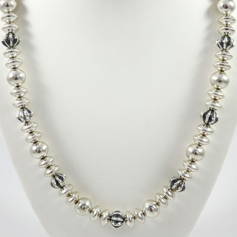 Silver Bead Necklace by Bryan Joe - Garland's