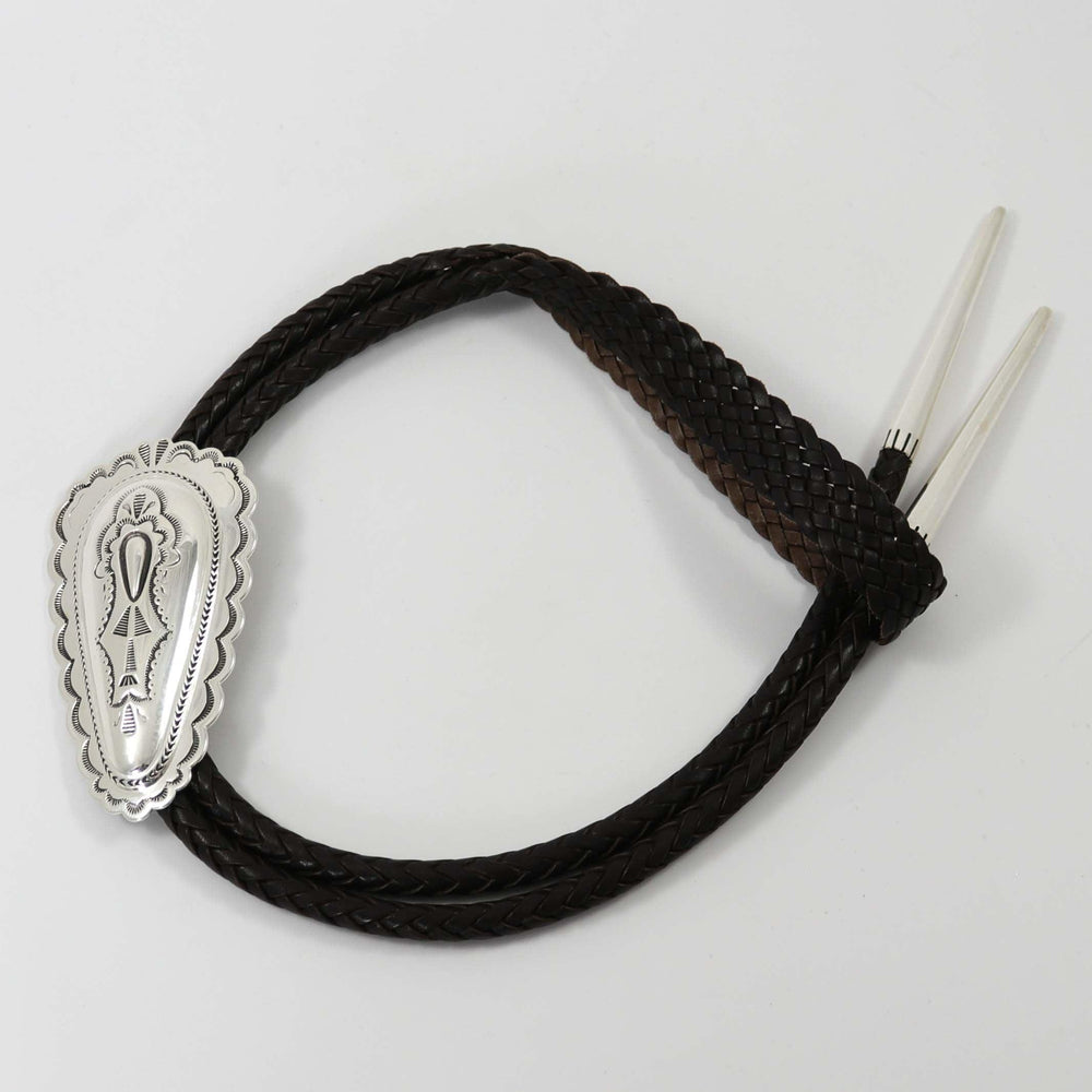 Silver Bola Tie by Fidel Bahe - Garland's