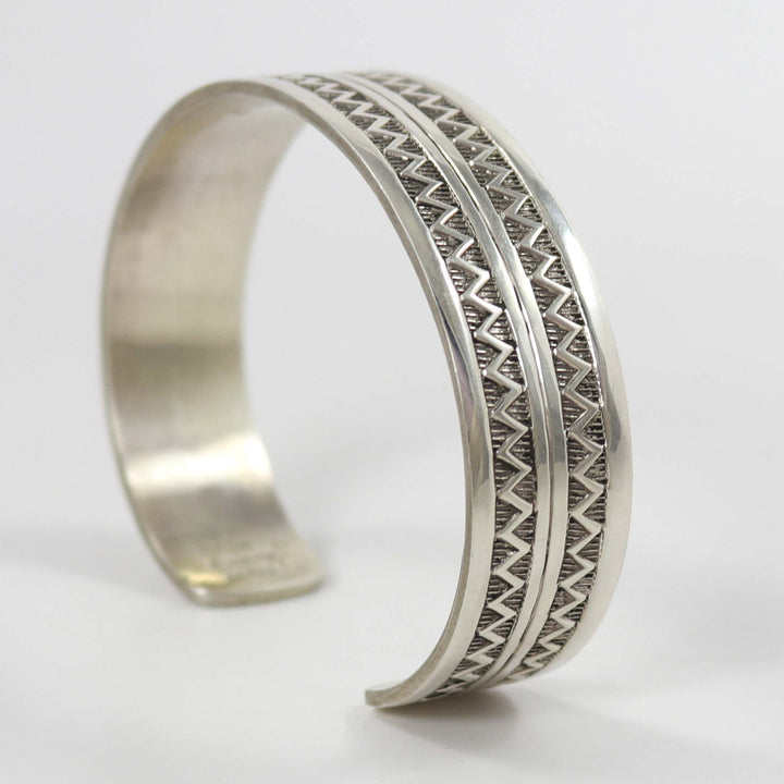 Silver Cuff by Gilbert Begay - Garland's