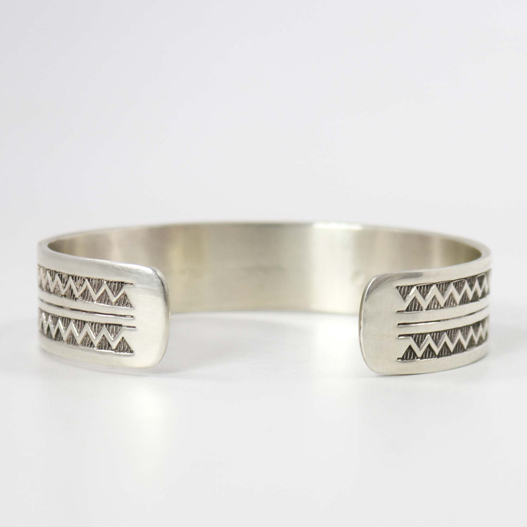 Silver Cuff by Gilbert Begay - Garland's